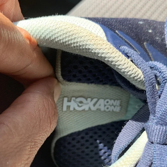 Hoka Clifton 7 Navy Blue Running Training Shoes Sz 9 Athleisure Comfortable - Picture 7 of 11
